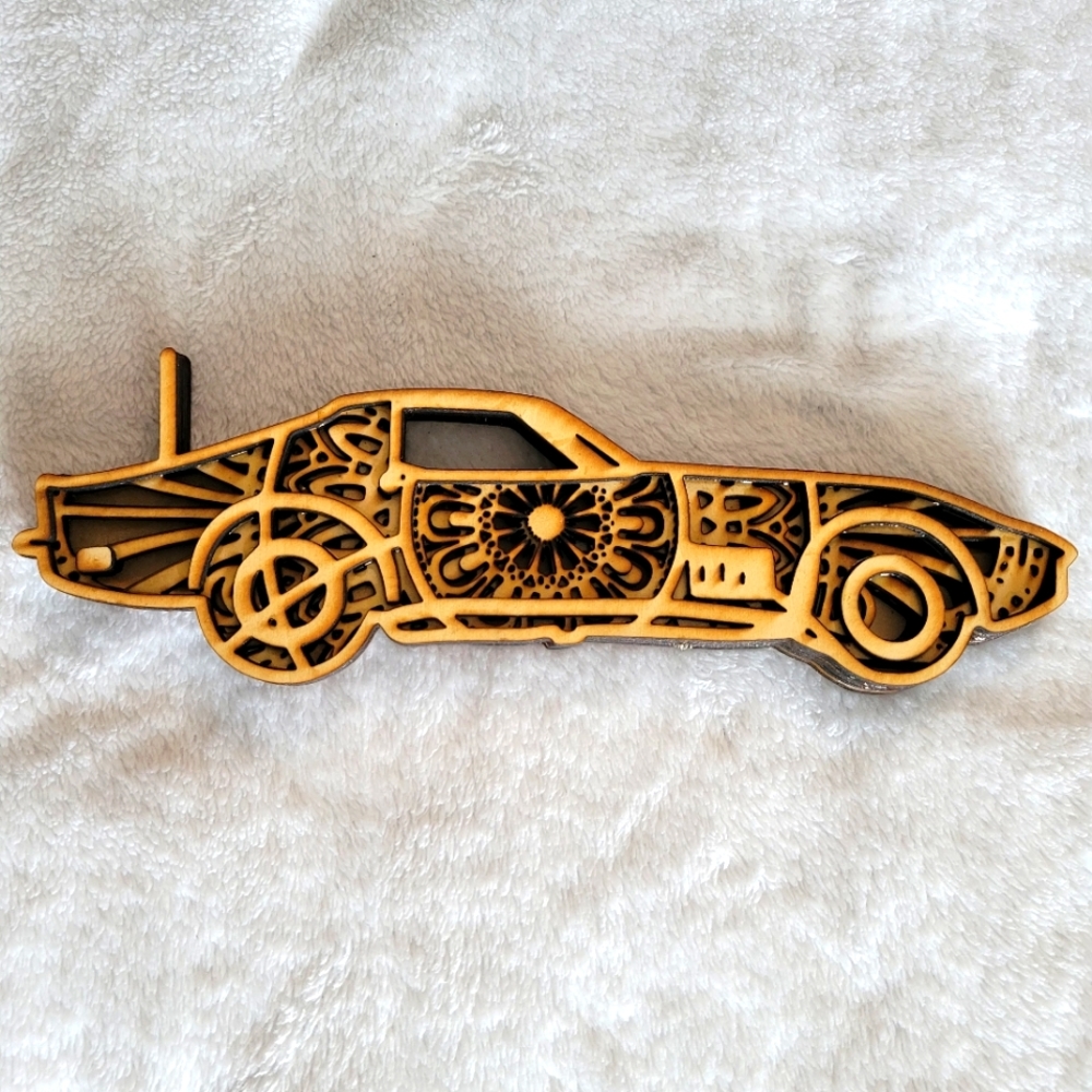 5D hand crafted wood 1969 Corvette Mandela